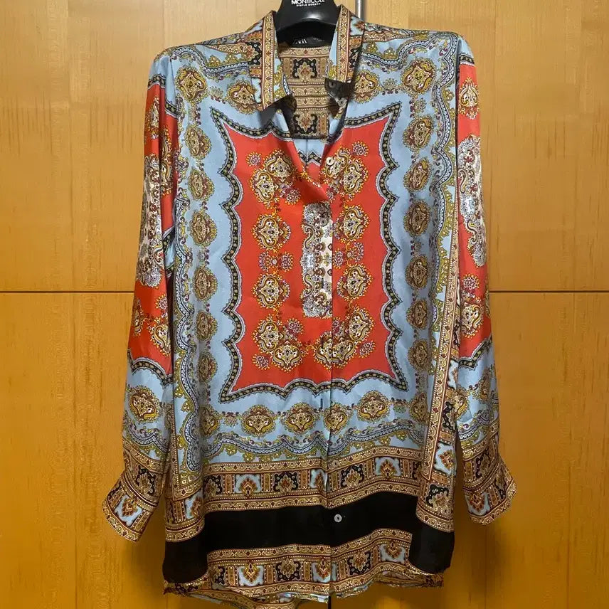 [BUNJANG] Zara Ethnic Pattern Shirt Blouse M / 새상품 zara 자라 에스닉 패턴 셔츠 블라우스 M
