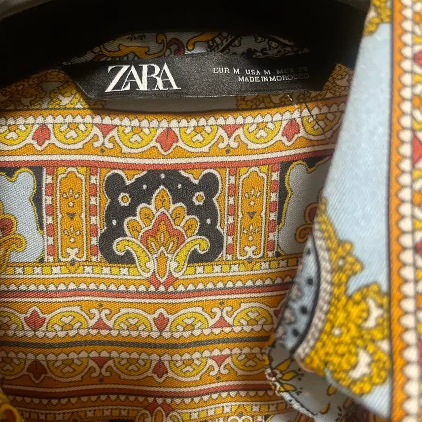 [BUNJANG] Zara Ethnic Pattern Shirt Blouse M / 새상품 zara 자라 에스닉 패턴 셔츠 블라우스 M