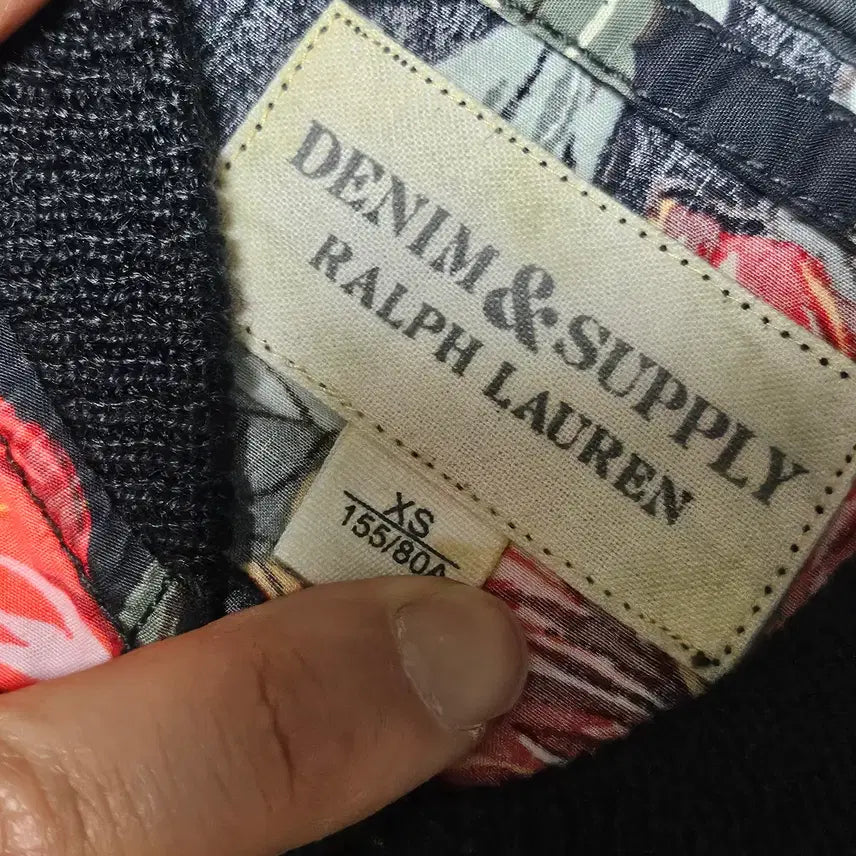 [BUNJANG] Polo Ralph Lauren Denim &amp; Supply Flower Bomber Jacket XS / 폴로랄프로렌 데님 앤 서플라이 플라워 봄버 블루종 자켓 XS