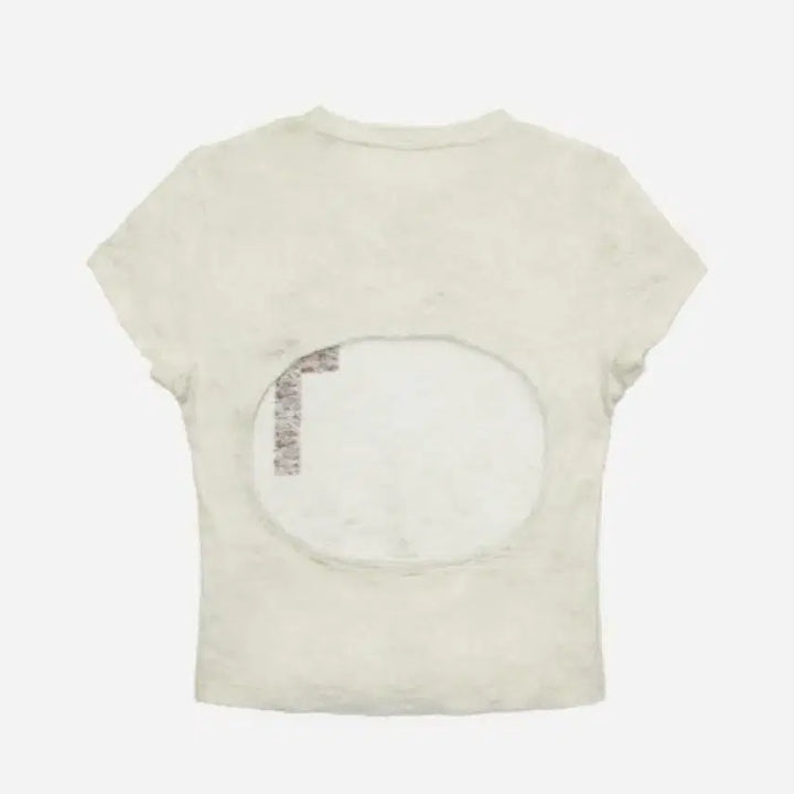 [BUNJANG] Bonne Graphic Open Back Slit Top (Ivory) / 본네 그래픽 오픈 백 슬릿 탑 (아이보리)