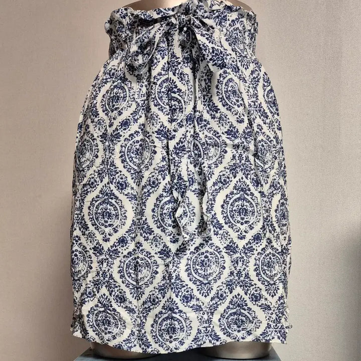 [BUNJANG] Paisley Pattern Ribbon Long Skirt (Free Size) / 페이즐리 패턴 리본 롱 스커트 프리 ms5