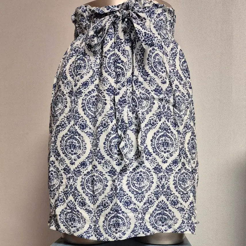 [BUNJANG] Paisley Pattern Ribbon Long Skirt (Free Size) / 페이즐리 패턴 리본 롱 스커트 프리 ms5
