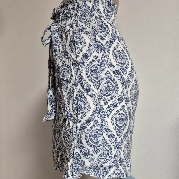 [BUNJANG] Paisley Pattern Ribbon Long Skirt (Free Size) / 페이즐리 패턴 리본 롱 스커트 프리 ms5