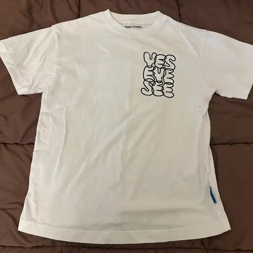 [BUNJANG] YESEYESEE Logo White Short Sleeve T-Shirt / YESEYESEE 로고 화이트 반팔 티셔츠