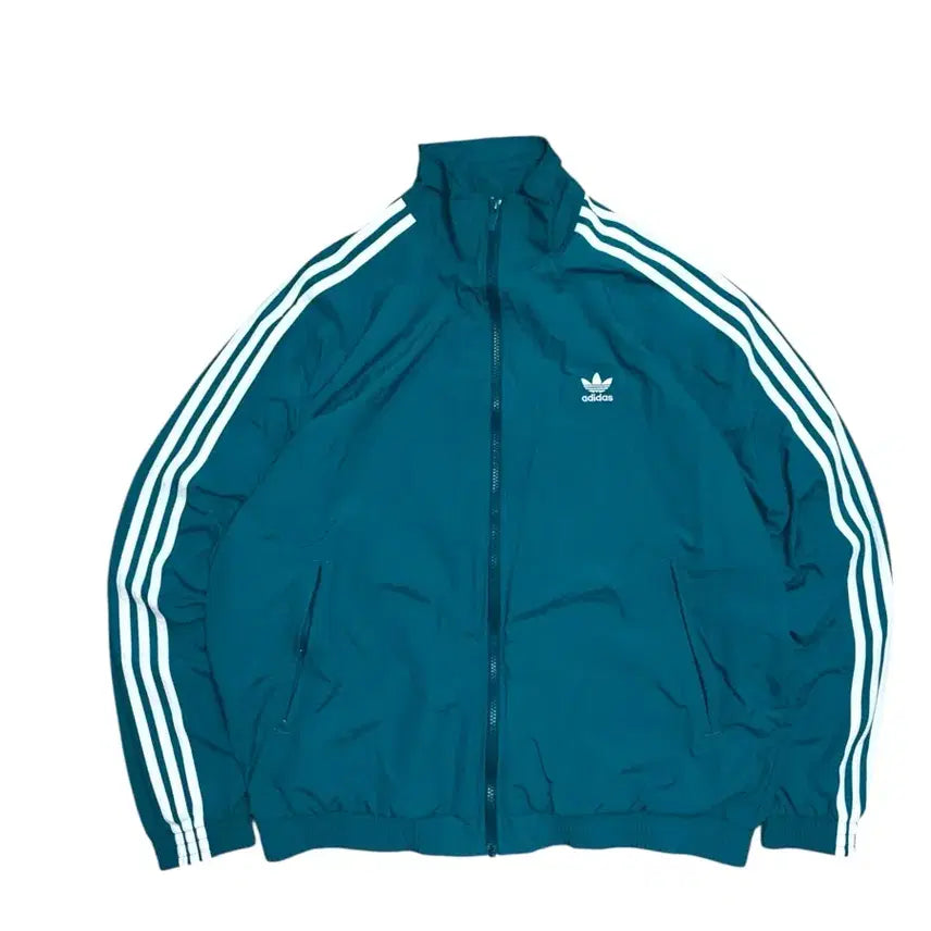 [BUNJANG] Adidas Firebird Woven Track Top Windbreaker Blue-Green / 아디다스 우븐 파이어버드 트랙탑 바람막이 블루그린