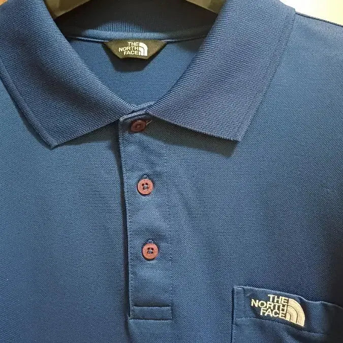 [BUNJANG] The North Face Navy Pocket Short Sleeve Polo Shirt / 노스페이스 네이비 포켓 반팔 폴로티
