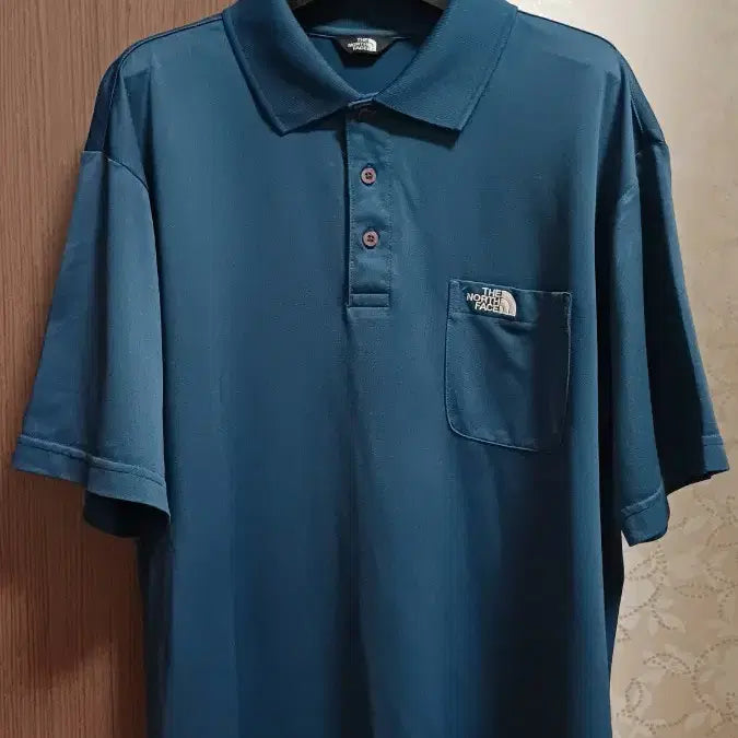 [BUNJANG] The North Face Navy Pocket Short Sleeve Polo Shirt / 노스페이스 네이비 포켓 반팔 폴로티