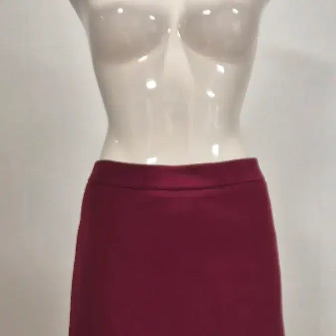 [BUNJANG] Burgundy Mini Double Layered Asymmetrical Skirt (Size 55) / 버건디 미니 이중 레이어드 언발 스커트 55