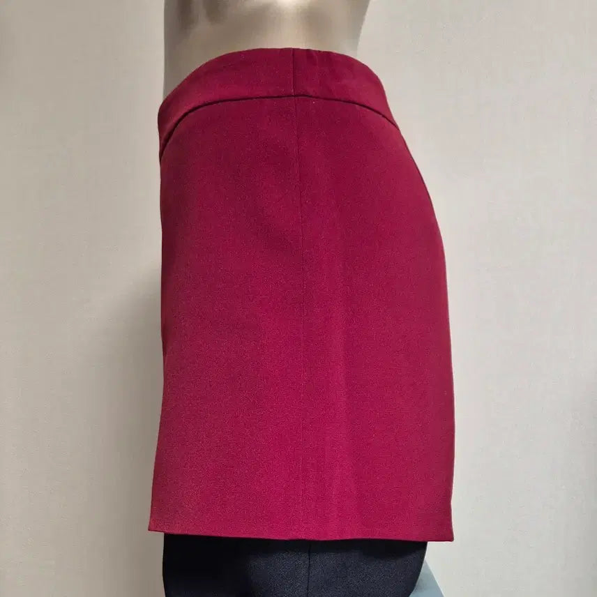 [BUNJANG] Burgundy Mini Double Layered Asymmetrical Skirt (Size 55) / 버건디 미니 이중 레이어드 언발 스커트 55