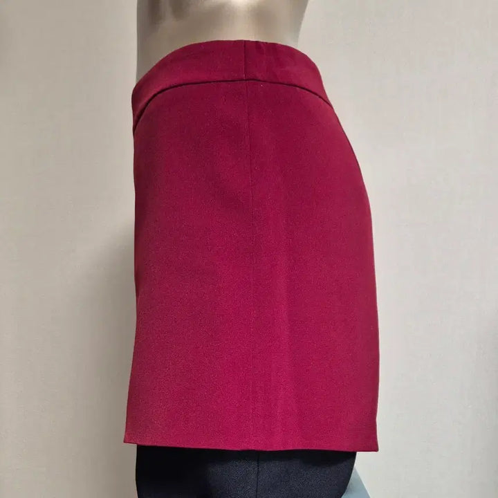 [BUNJANG] Burgundy Mini Double Layered Asymmetrical Skirt (Size 55) / 버건디 미니 이중 레이어드 언발 스커트 55