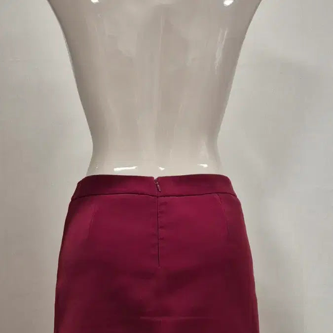 [BUNJANG] Burgundy Mini Double Layered Asymmetrical Skirt (Size 55) / 버건디 미니 이중 레이어드 언발 스커트 55