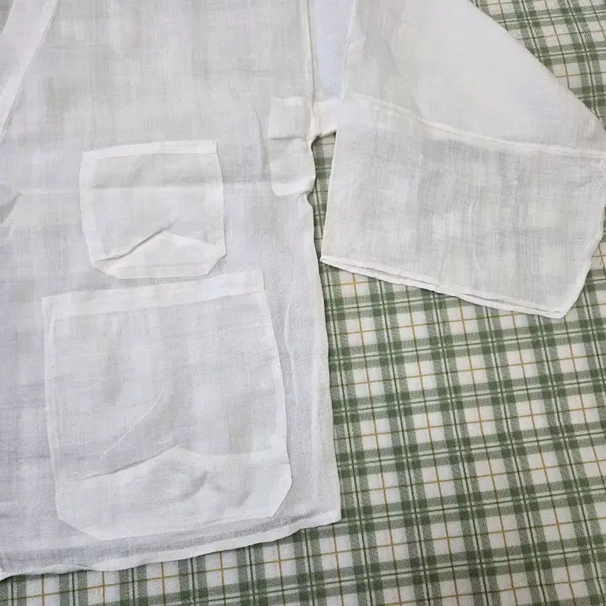 [BUNJANG] Traditional Korean White Linen Jeogori (Size 105) / 3 ㅡ오시 국산 저고리ㅡ105