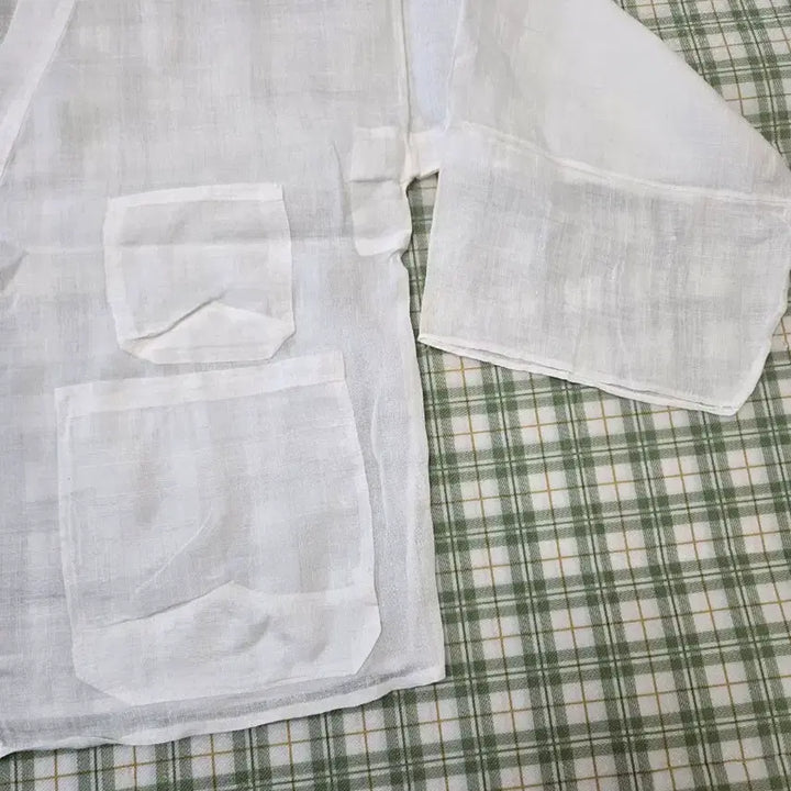 [BUNJANG] Traditional Korean White Linen Jeogori (Size 105) / 3 ㅡ오시 국산 저고리ㅡ105
