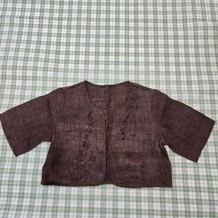 [BUNJANG] Mosi Bolero with Floral Embroidery / 3ㅡ모시 볼레로  ㅡ66ㅡ77