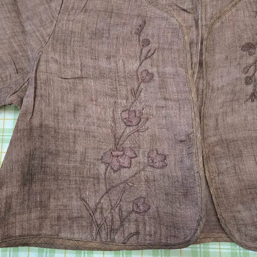 [BUNJANG] Mosi Bolero with Floral Embroidery / 3ㅡ모시 볼레로  ㅡ66ㅡ77