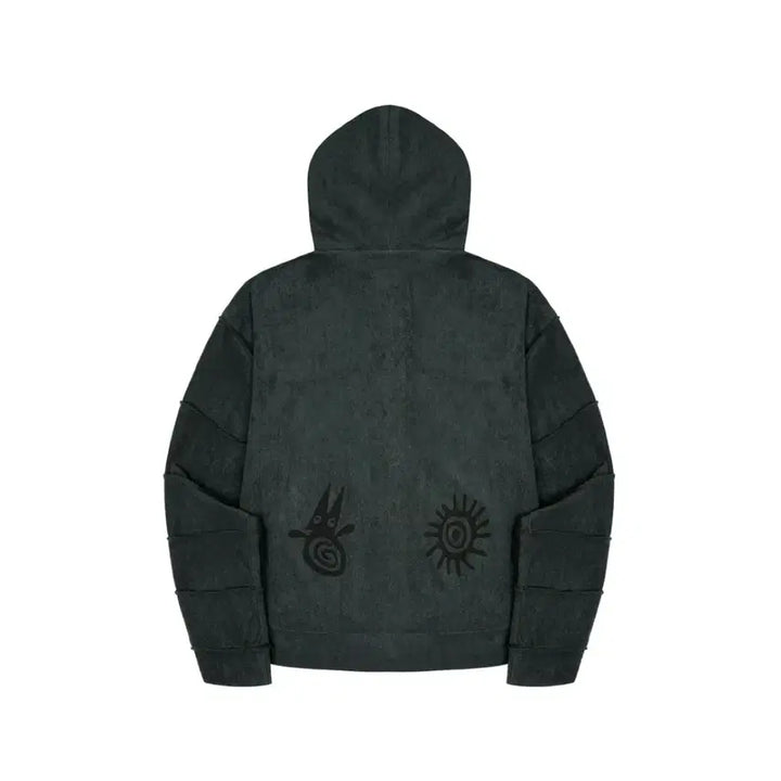 [BUNJANG] SOMEWHEREOUTSIDE Segmented Towel Hoodie Dark Green / [새상품] 썸웨어아웃사이드 SOHC 세그먼티드 타월 후드집업 다크그린
