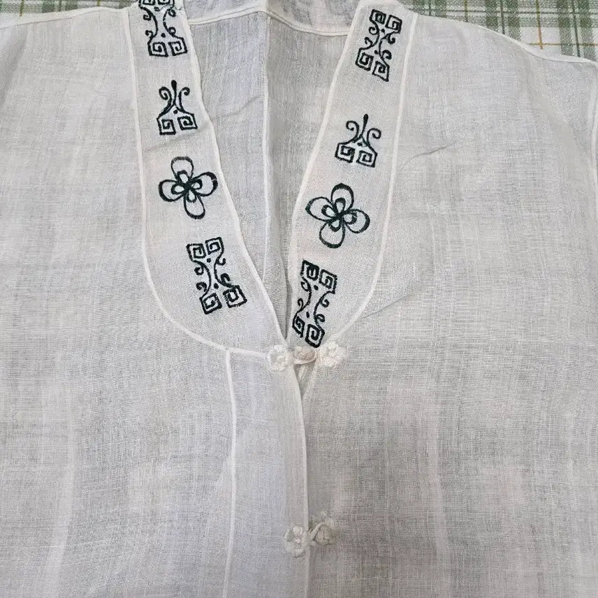 [BUNJANG] Ramie Embroidered Modern Jeogori - Size 77 / 3 ㅡ모시 자수 개량저고리  ㅡ77