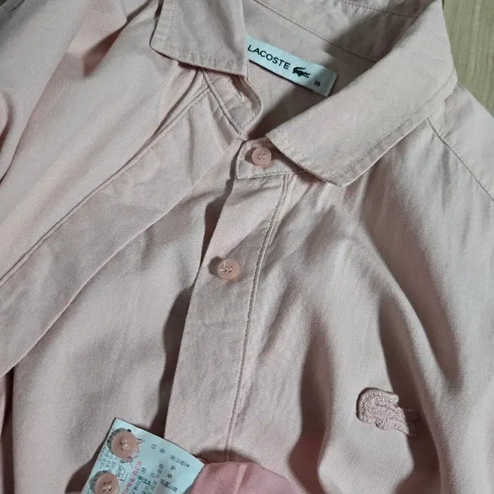 [BUNJANG] Lacoste Light Pink Long Dress Size 36 / 라코스테 연핑크 카라 롱원피스
