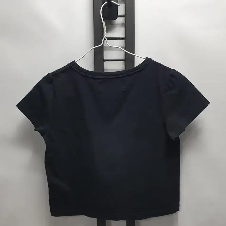 [BUNJANG] Matin Kim Cropped Short Sleeve T-Shirt Black / 마뗑킴 크롭 반팔 티셔츠 블랙