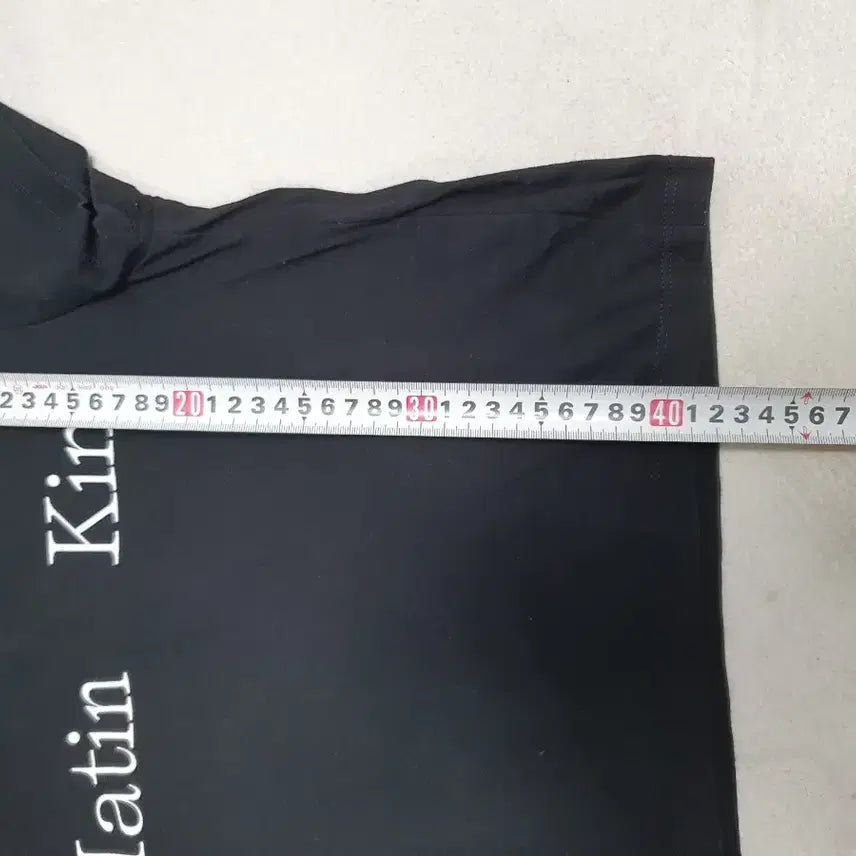 [BUNJANG] Matin Kim Cropped Short Sleeve T-Shirt Black / 마뗑킴 크롭 반팔 티셔츠 블랙