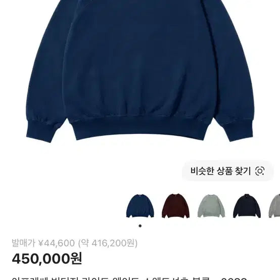 [BUNJANG] Apresse Vintage Lightweight Sweatshirt Blue Size 4 / 아프레쎄 빈티지 라이트 웨이트 스웨트셔츠 블루 - 26SS 4사이즈