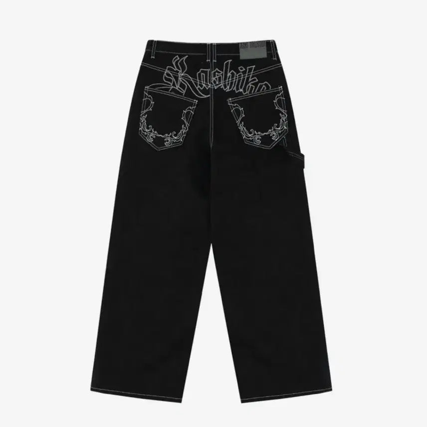 [BUNJANG] Cassico Black Denim Wide Fit Pants / 카시코 데님