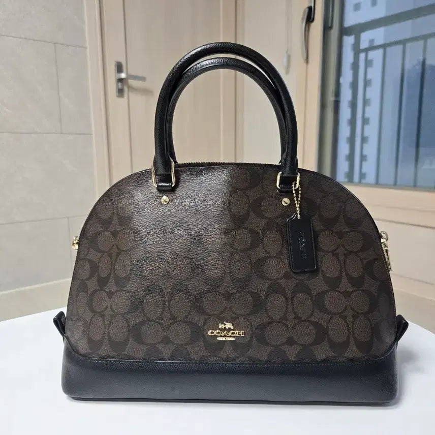 [BUNJANG] Coach Signature Dome Tote Bag Brown/Black / 코치 시그니처 돔 토트백 브라운/블랙