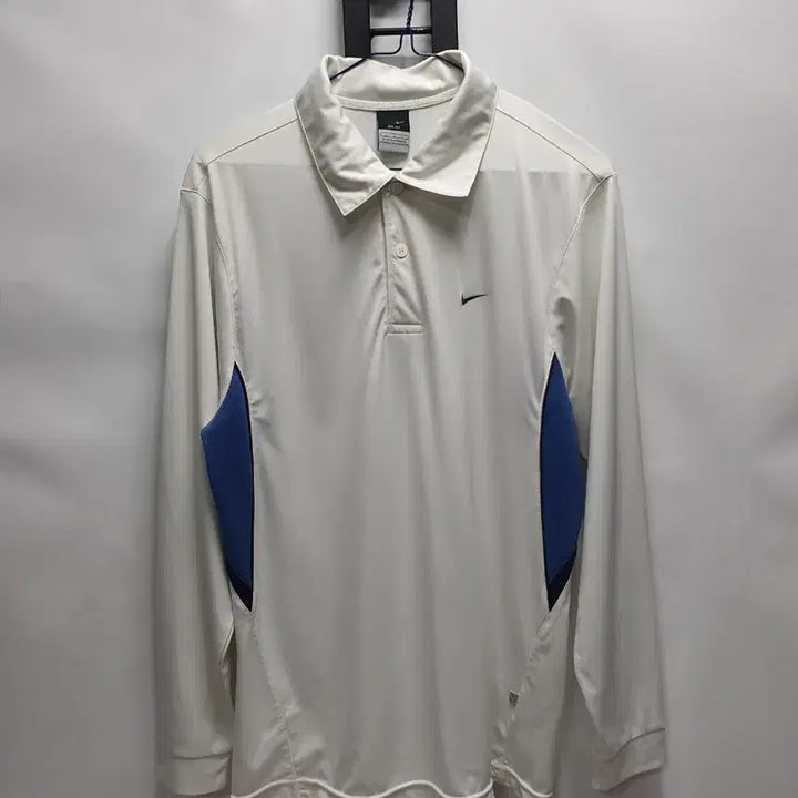 [BUNJANG] Nike Dri-FIT Long Sleeve Polo Shirt White / 나이키 긴팔 카라티 드라이핏 테니스 폴로티 화이트 L