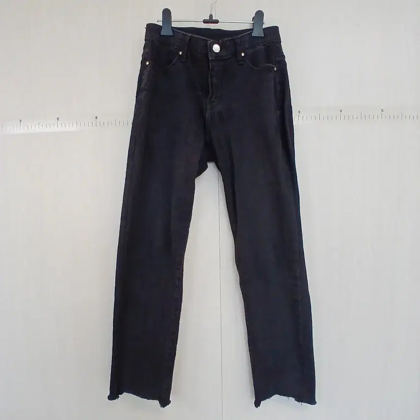 [BUNJANG] Black Denim Cut-off Jeans Pants / 블랙 데님 팬츠 컷오프진