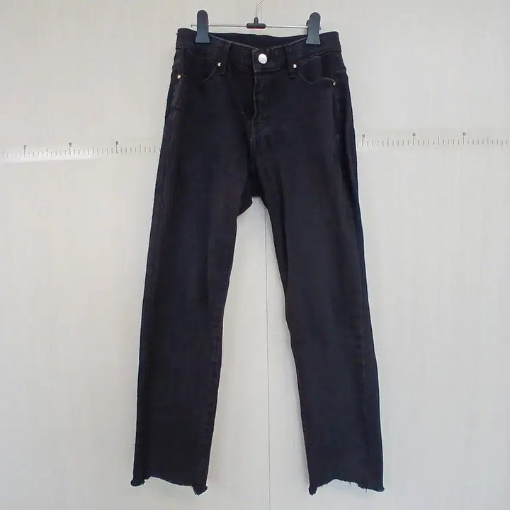 [BUNJANG] Black Denim Cut-off Jeans Pants / 블랙 데님 팬츠 컷오프진