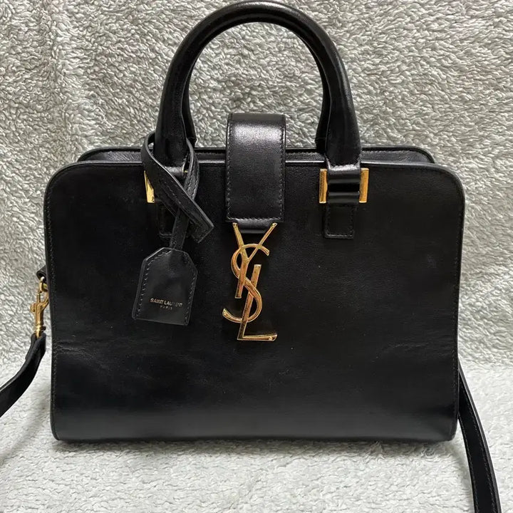 [BUNJANG] Saint Laurent Cabas Baby Tote Bag Black Gold Logo / (정품)생로랑 카바스 베이비 토트백