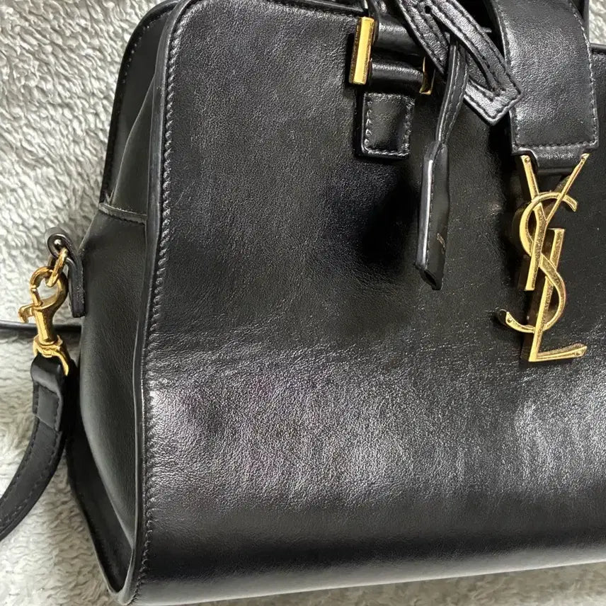 [BUNJANG] Saint Laurent Cabas Baby Tote Bag Black Gold Logo / (정품)생로랑 카바스 베이비 토트백