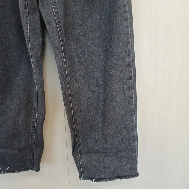 [BUNJANG] Black Washed Denim Pants / 블랙 워싱 데님 밴딩 바지