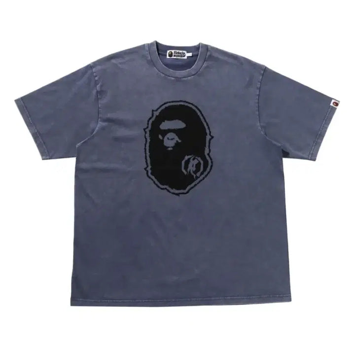 [BUNJANG] BAPE Garment Dyed Ape Head Relaxed Fit T-Shirt Charcoal / 베이프 가먼트 다이 에이프 헤드 릴렉스드 핏 티셔츠 차콜