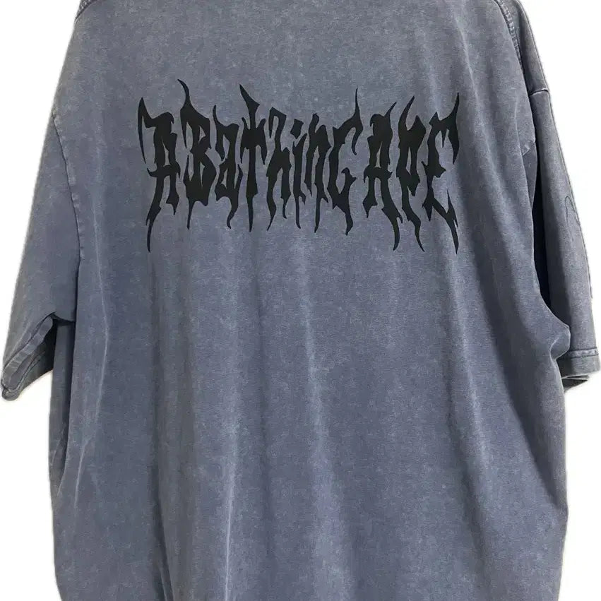 [BUNJANG] BAPE Garment Dyed Ape Head Relaxed Fit T-Shirt Charcoal / 베이프 가먼트 다이 에이프 헤드 릴렉스드 핏 티셔츠 차콜