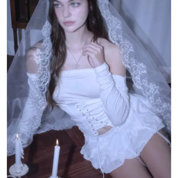[BUNJANG] Angelic Virgins Lace Garter Skirt / Angelic Virgins 엔젤릭버진스 레이스 가터 스커트