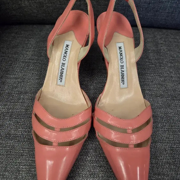 [BUNJANG] Manolo Blahnik Pink Slingback Shoes Size 34.5 (220-225mm) / 마놀로 블라닉 핑크 슬링백 34반(220-25)