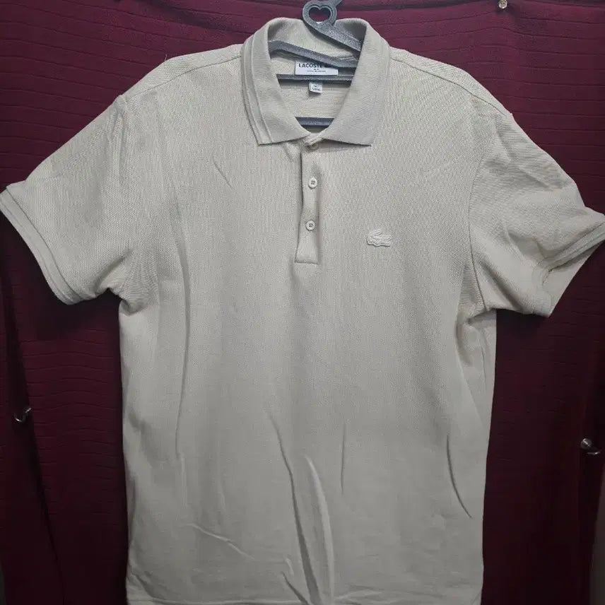 [BUNJANG] Lacoste Beige Short Sleeve Polo Shirt / [110]라코스테 베이지색 반팔 폴로티