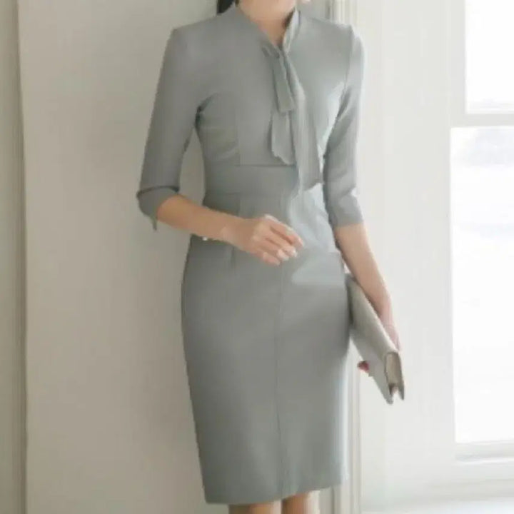 [BUNJANG] Nymph Ribbon Tie One-Piece Dress / 님프 리본타이 원피스