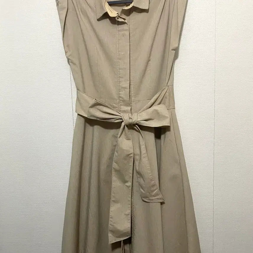 [BUNJANG] Jigott Sleeveless Shirt Dress / 지고트 셔츠형 민소매 원피스