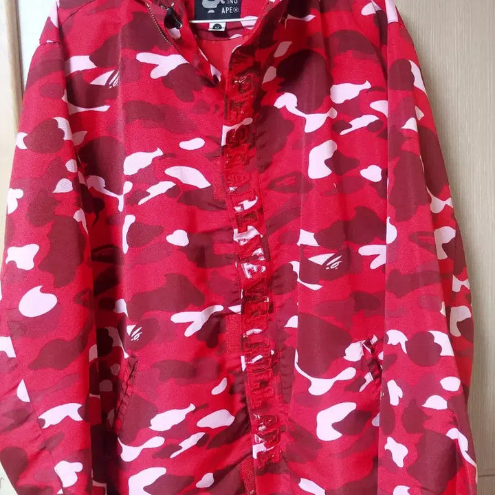 [BUNJANG] BAPE Red Camo Shark Logo Zip-Up Hoodie / 베이프 레드카모 M 후드집업