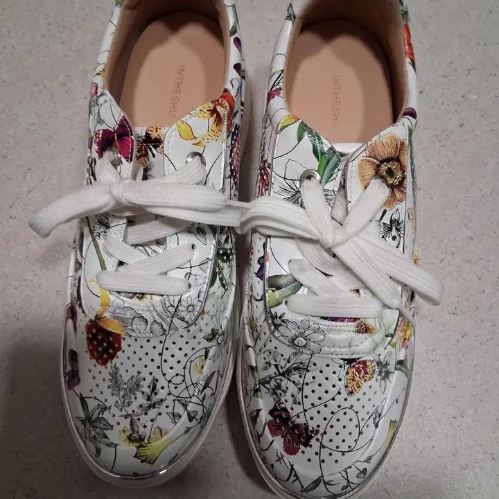 [BUNJANG] THESHU Flower Printing Sneakers / THESHU 플라워 프린팅 스니커즈