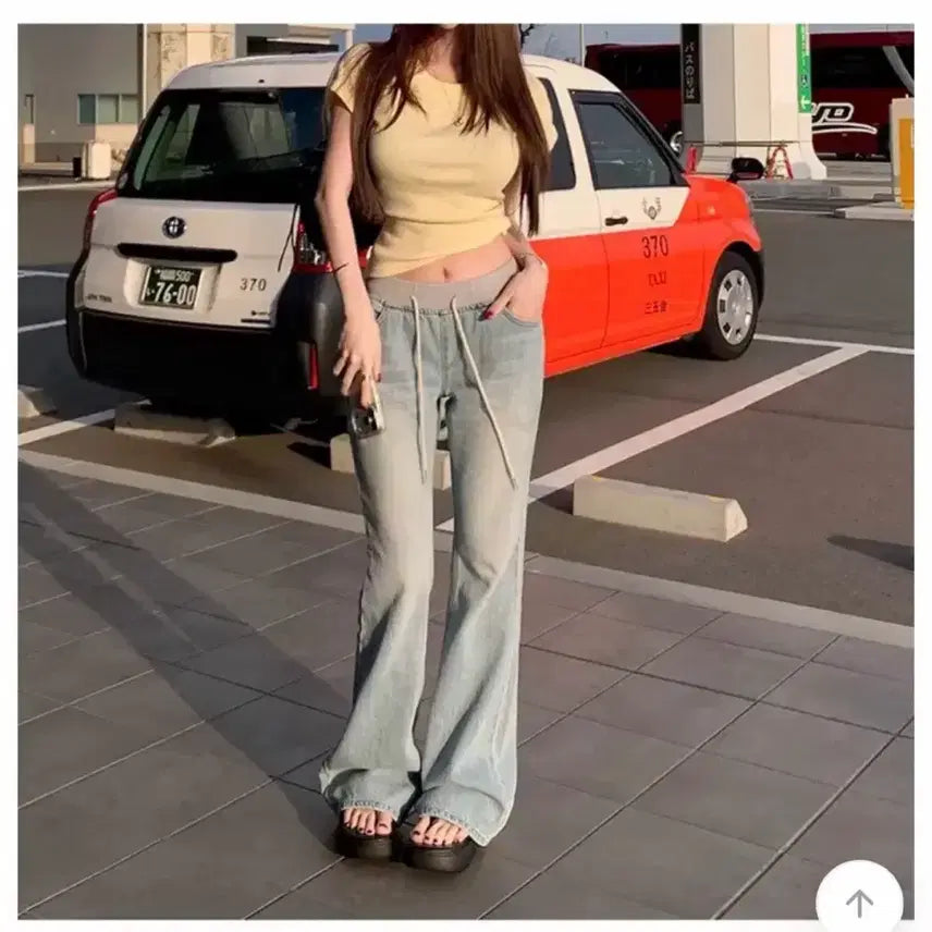 [BUNJANG] Washing Denim Wide Pants (Indigo Wash + Light Wash) / 워싱 데님 와이드 팬츠m일괄 진청+연청 교신x