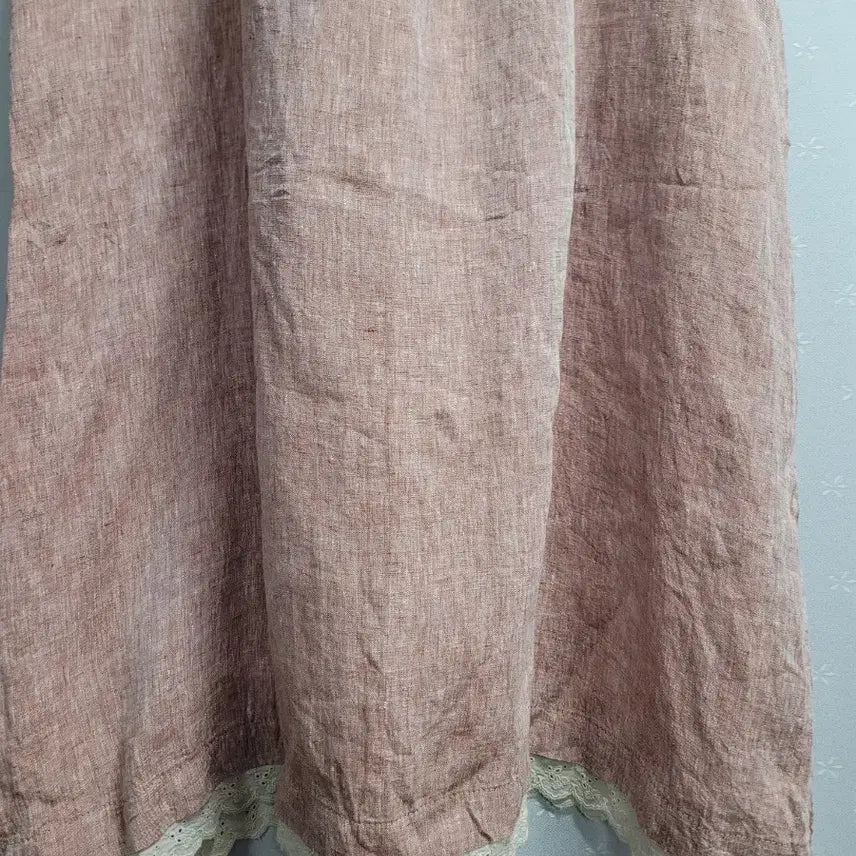 [BUNJANG] Linen Lace Long Dress with Frill Collar / 77)린넨 레이스 롱 원피스 프릴 카라