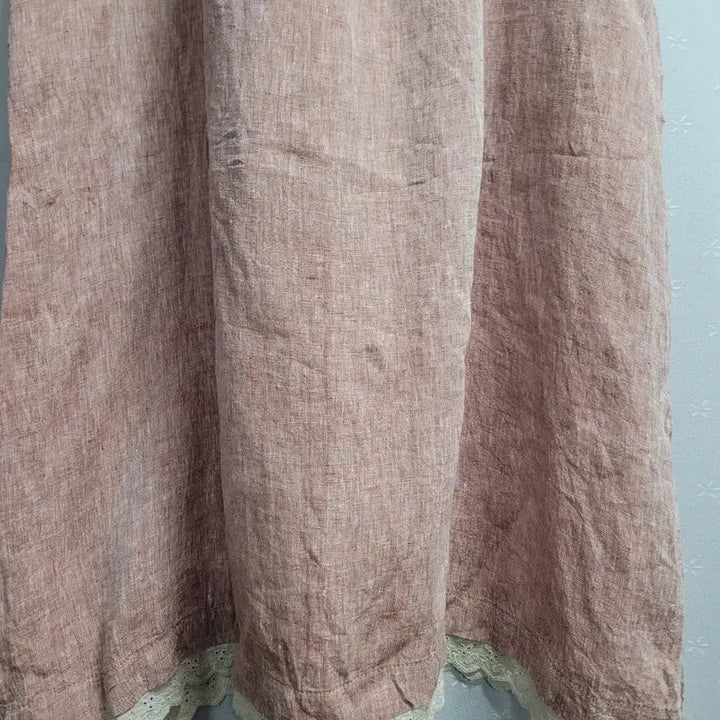 [BUNJANG] Linen Lace Long Dress with Frill Collar / 77)린넨 레이스 롱 원피스 프릴 카라