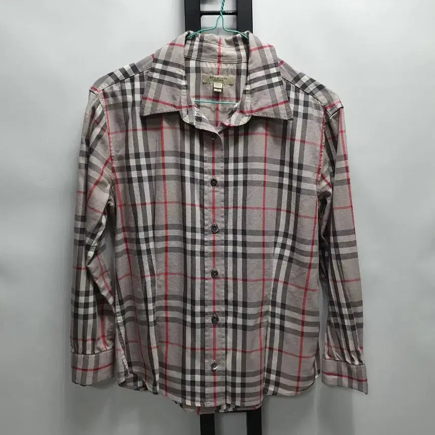 [BUNJANG] Burberry Nova Check Long-Sleeve Stretch Shirt Grey S / 버버리 셔츠 긴팔 노바체크 스판 남방 그레이 s