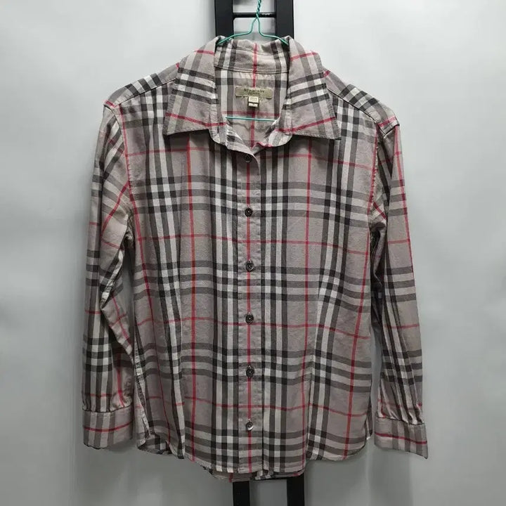 [BUNJANG] Burberry Nova Check Long-Sleeve Stretch Shirt Grey S / 버버리 셔츠 긴팔 노바체크 스판 남방 그레이 s