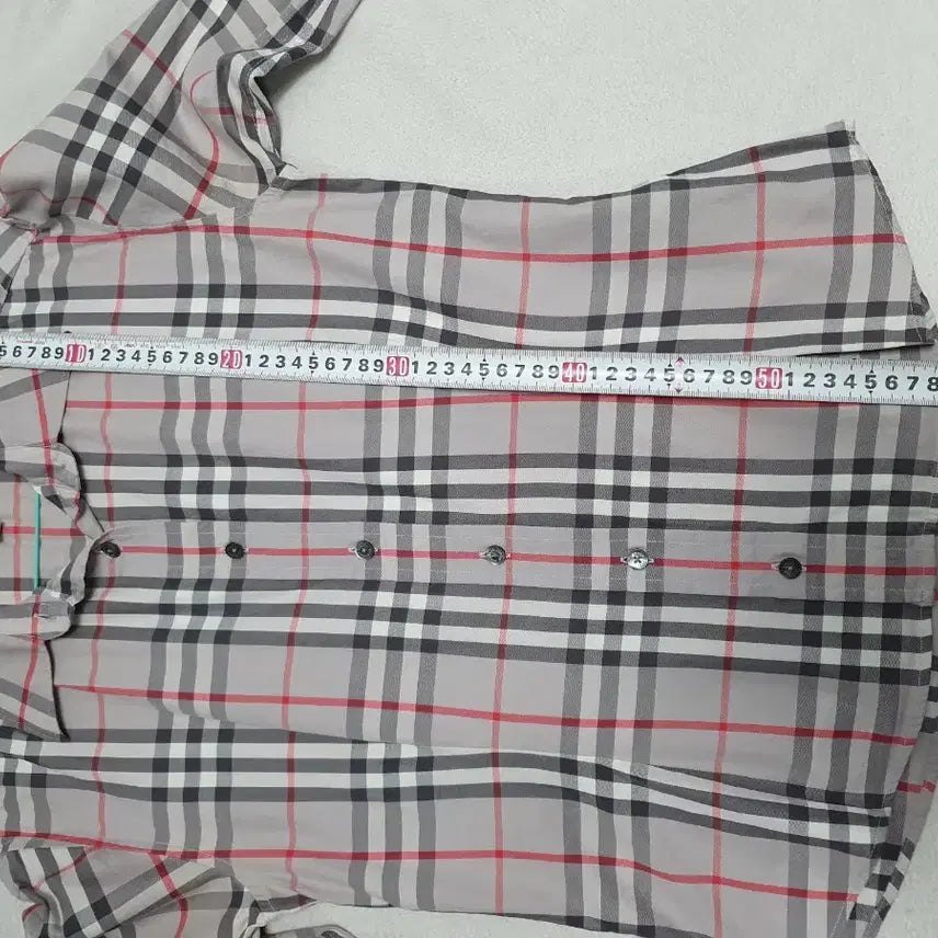 [BUNJANG] Burberry Nova Check Long-Sleeve Stretch Shirt Grey S / 버버리 셔츠 긴팔 노바체크 스판 남방 그레이 s