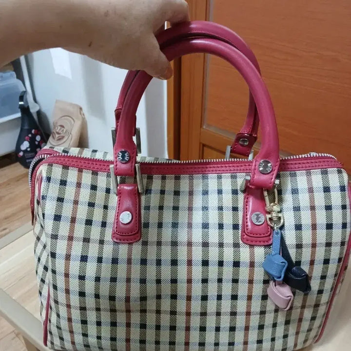 [BUNJANG] Daks Checked Tote Bag / 닥스 체크무늬 토트백 가방