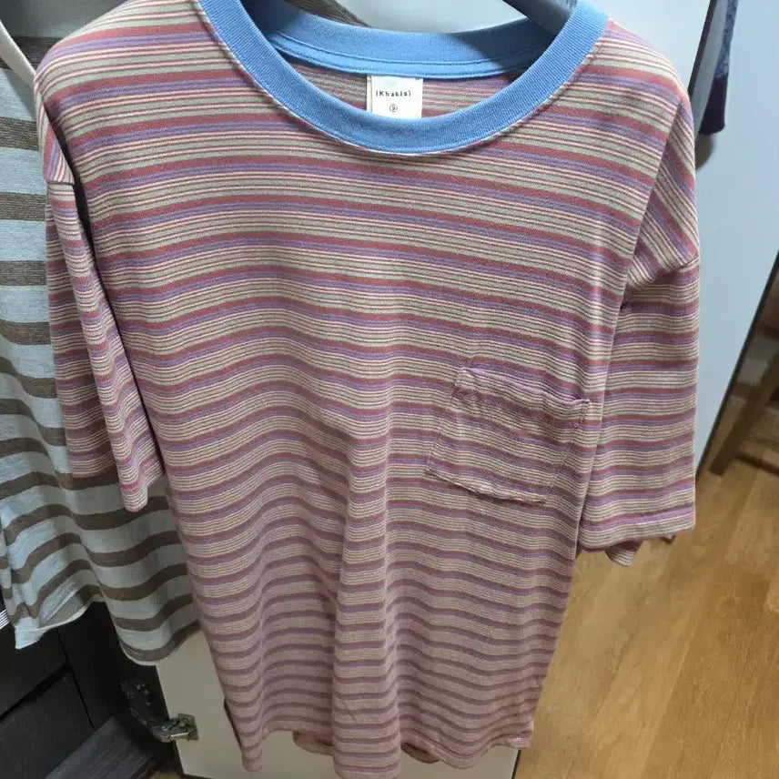 [BUNJANG] Khakis Stripe Border T-Shirt Size 3 / 카키스 스트라이프 보더티 3 사이즈(105정도)
